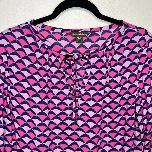 Tommy Bahama Tie Neck Flowy Resort Top Size XS - Picture 3 of 5